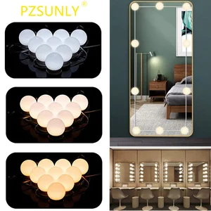 Lâmpadas Espelho Vanity Lights USB 5V Banheiro Dressing Table Iluminação Dimmable LED Vanity Light Para Maquiagem Espelho LED Light 6 principais vendas bulbo led espelho - №6
