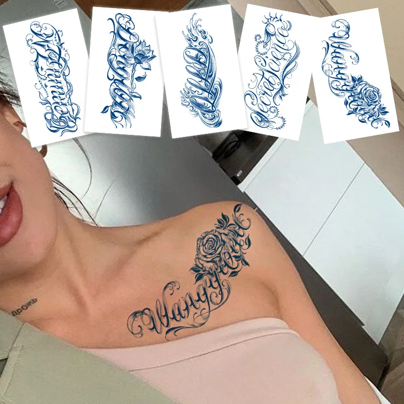 11x18 cm tatouages imperméables autocollant de tatouage demi manuel une unité aucune géométrie tatouages temporaires autocollants pour ongles précipités