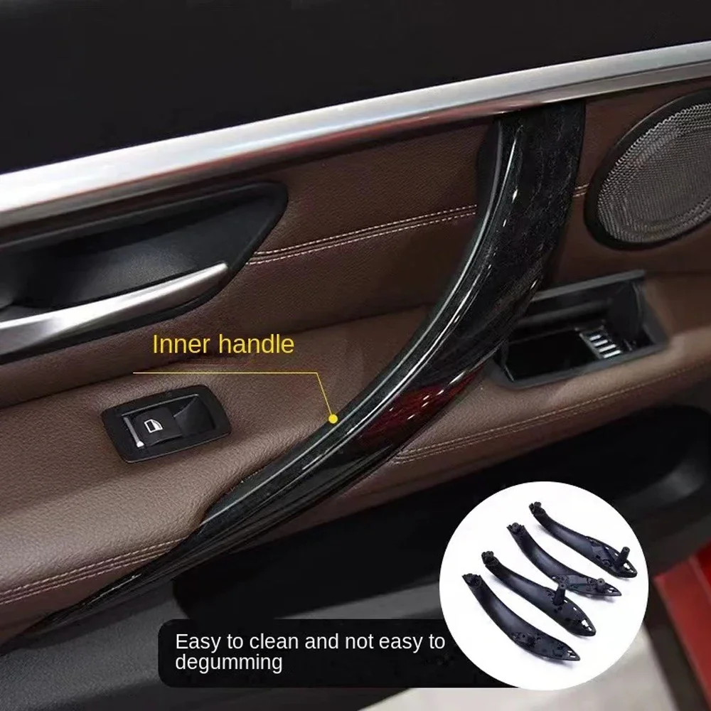 

Black Beige Carbon Front Rear Left/Right Car Interior Inner Door Pull Handle Cover For BMW F30 F80 F31 F32 F33 F35 2013-2018