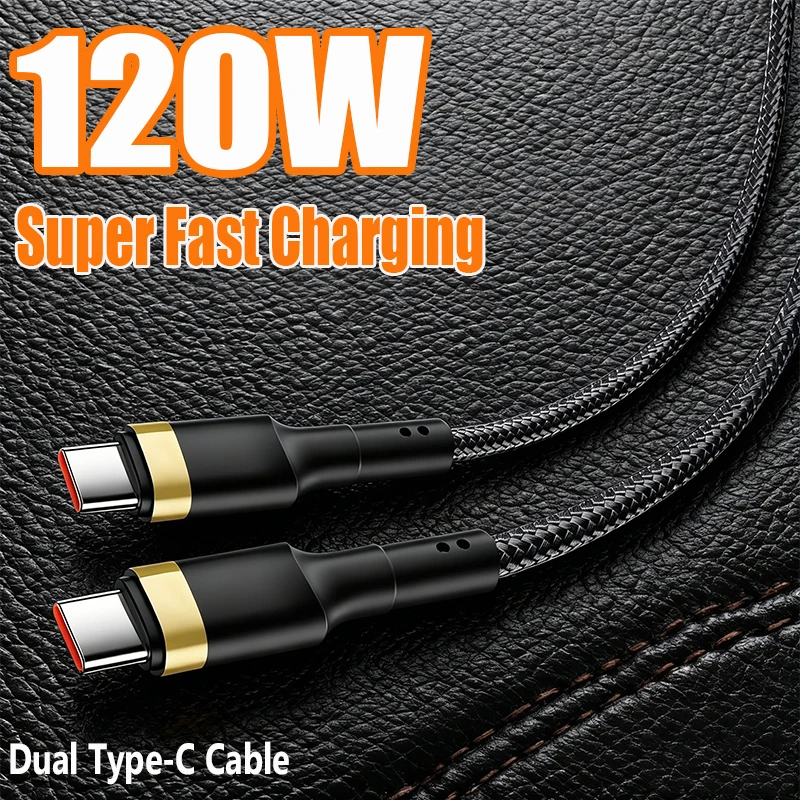 120W Fast Charge Cable PD Quick Charging High Quality USB C TO USB Type C Cable For iPhone Xiaomi 17 Plus Pro Max Samsung S24