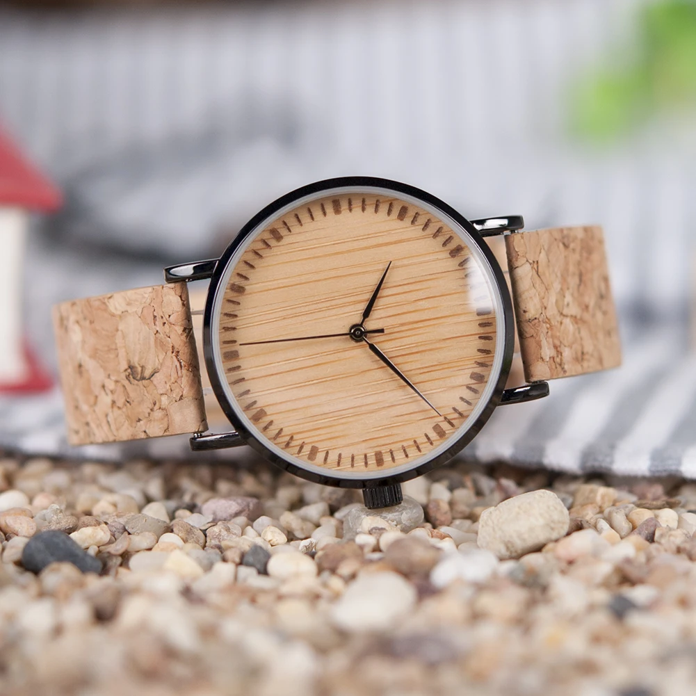 BOBO BIRD Wood Watch Men Bamboo Relogio Masculino Wristwatch With Leather Band Silicone Strap Great Gift