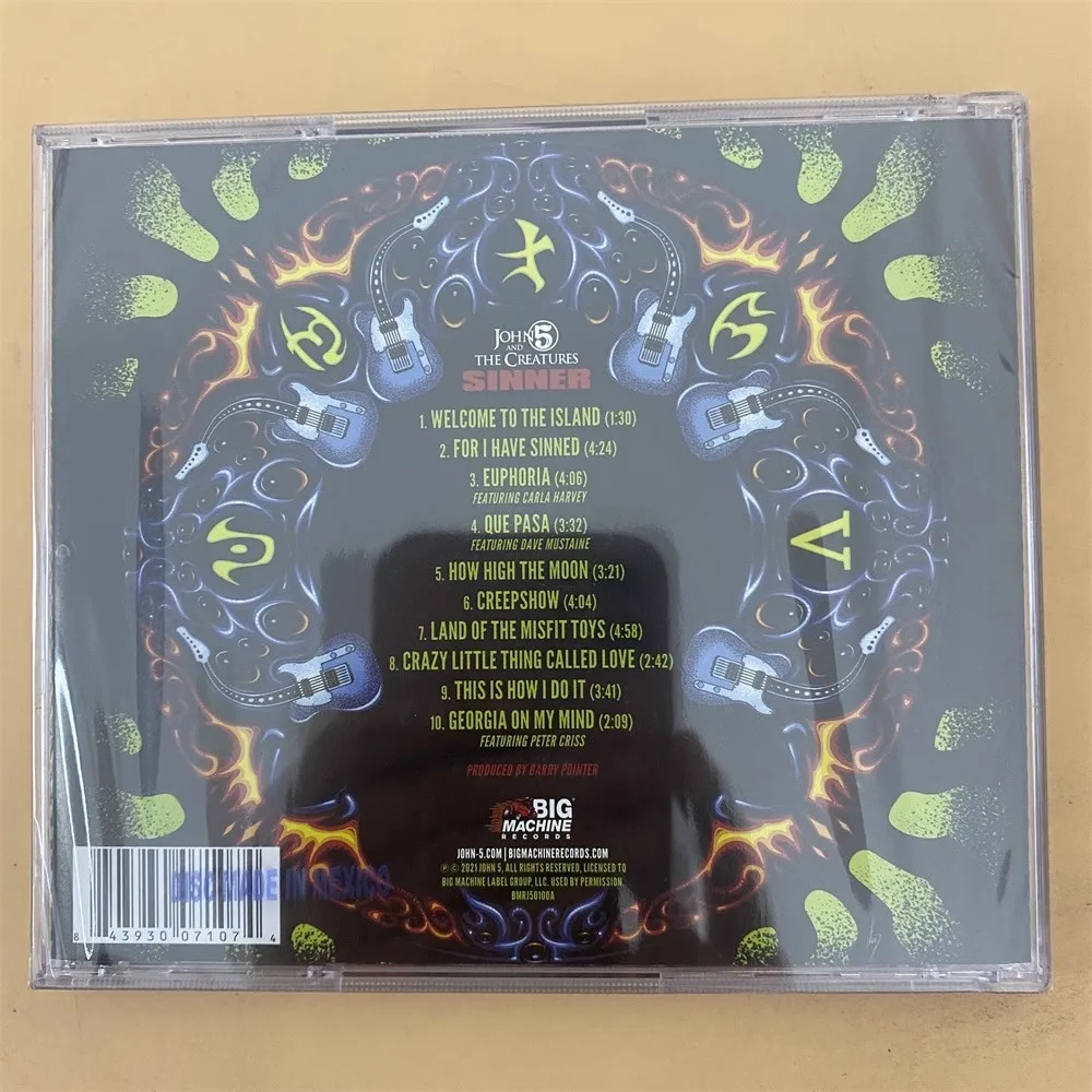 Pop The Creatures John 5 Music CD Sinner Album For I Have Sinned Music Record Cosplay Walkman Car Soundtracks Box Party Music