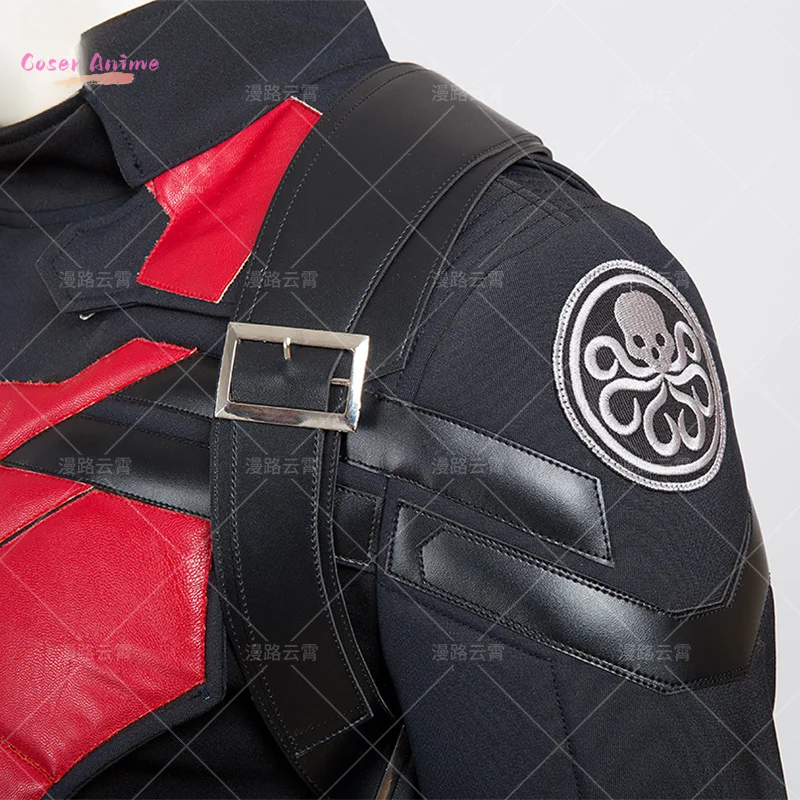 슈퍼 히어로 캡틴 히드라 스티븐 로저스 코스프레 의상 머리 장식 목도리 바지 장갑 허리 랩 할로윈 남자 판타지 유니폼