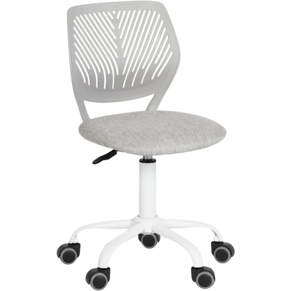 

Writing Task Chair for Teens Boys Girls 360 Rolling Wheels Fabric Soft Pad Seat Breathable Backrest, Height Adjustable Liftup 2