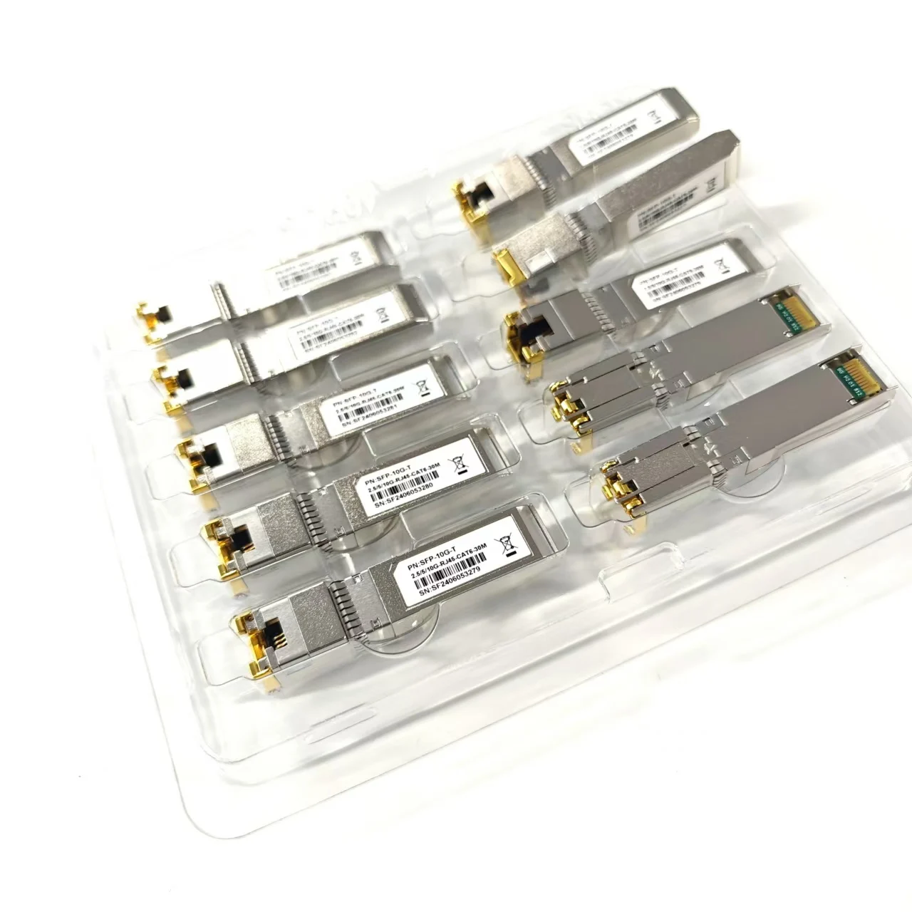 Émetteur-récepteur 10GBase-T SFP+ vers RJ-45, module CAT6a Ethernet en cuivre 2.5G 5Gbe SFP+, jusqu'à 30 mètres, pour Cisco SFP-10G-T, Mikrotik