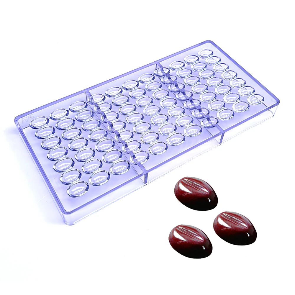 1 Pc Polycarbonate Chocolate Mold, Cocoa Bean Shapes, Reusable DIY Bonbon Candy Confectionery Homemade Baking Tool view 6