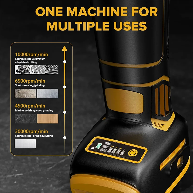 Meuleuse d'angle de charge de coupe de métal Maglev sans balais, déesse électrique, batterie Dewalt 20V, DCG406, 100mm, 125mm