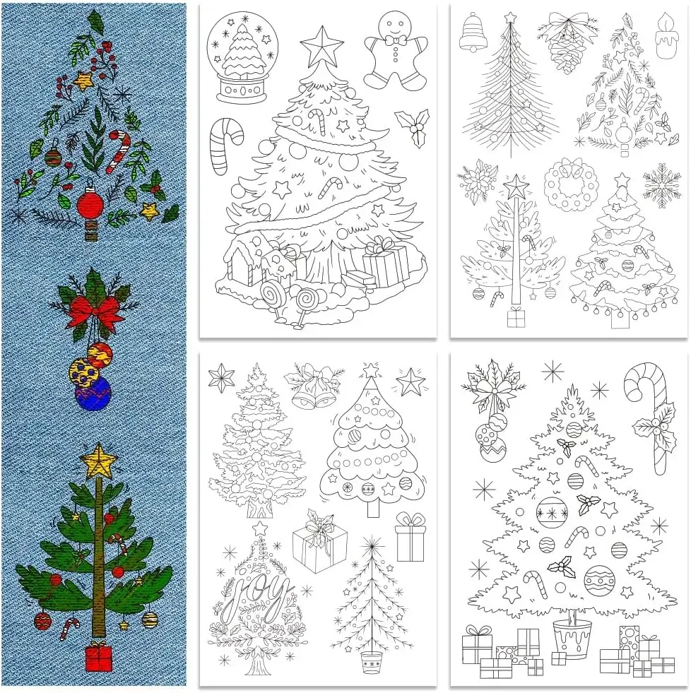 Weihnachtsbaum Wasserlöslicher Stabilisator Stickerei-Papiermuster Handarbeit Nähzubehör Handnäh-Stabilisatoren