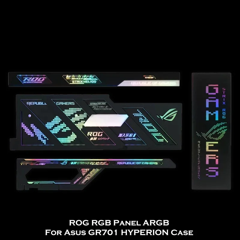 RGB Panel RGB 4Pcs Kit For GR701 ROG HYPERION Computer Case UV Grave Lighting Boards 5V ARGB SYNC