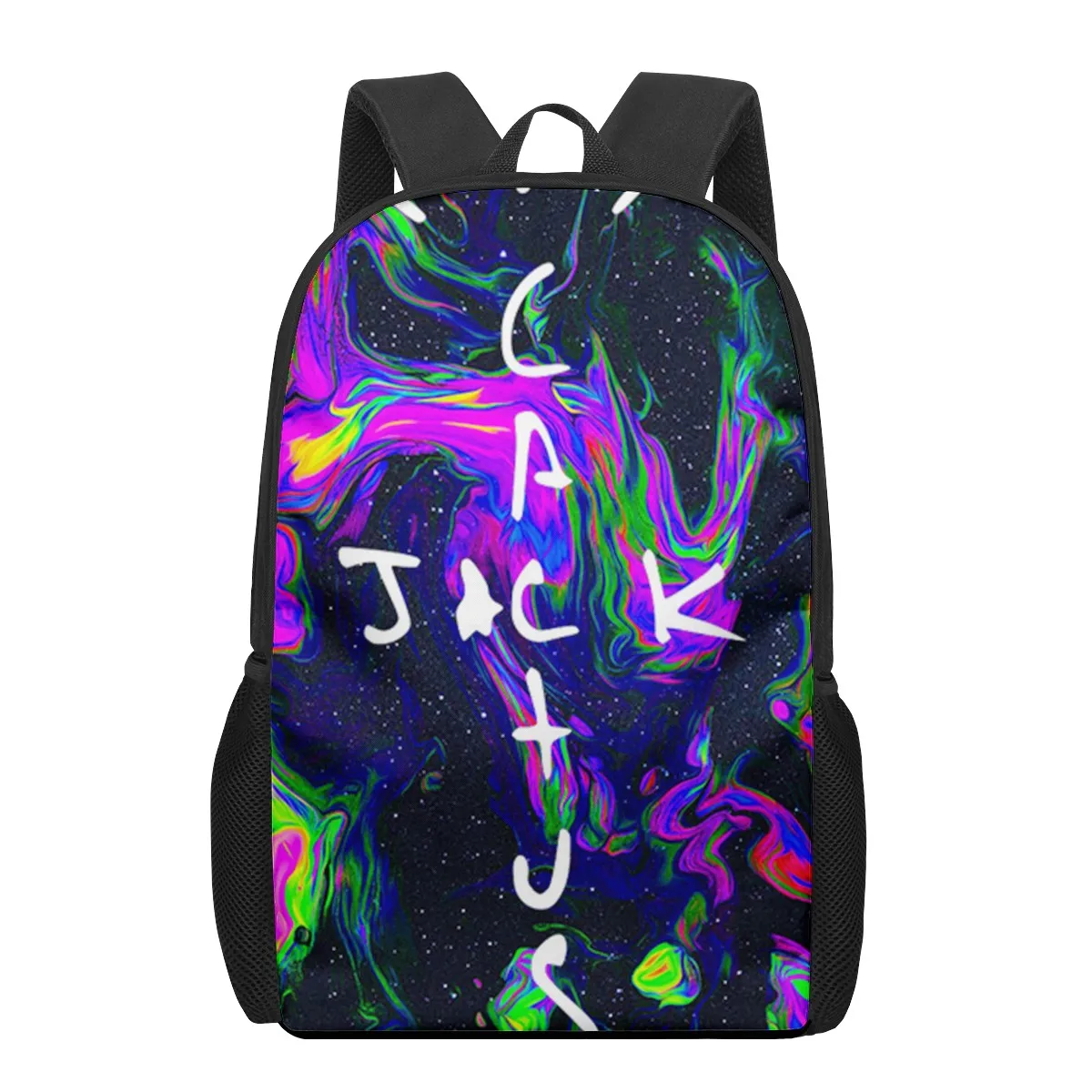 Mochilas de impressão 3D para meninas e meninos, Bolsa de livro para crianças, 3D Bookbags para júnior, estudante primário, cacto, Jack, carta, crianças