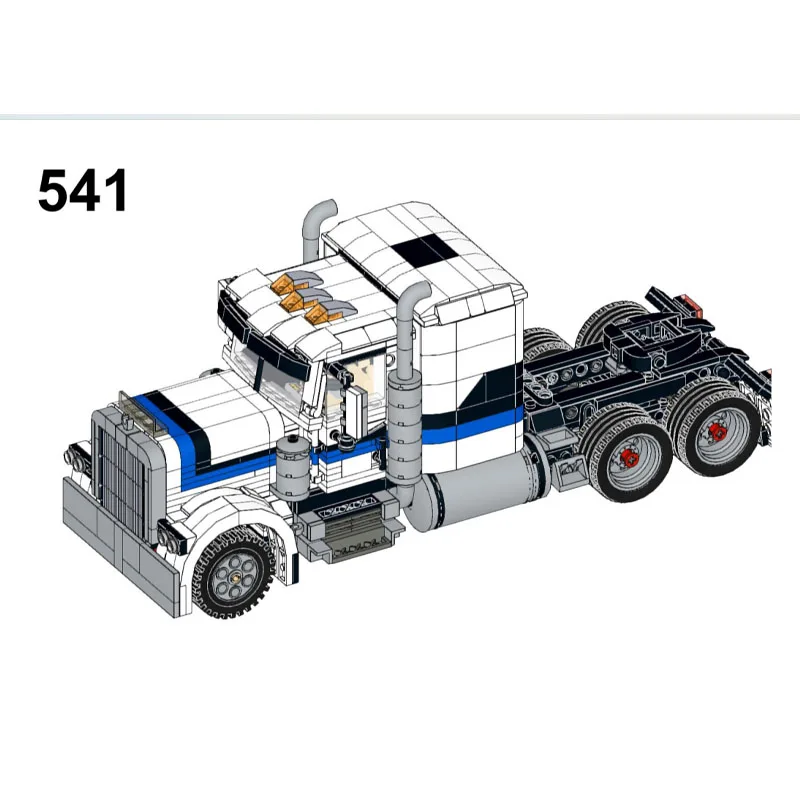 MOC-50611 الأبيض الكلاسيكي RC 379 شاحنة نقل المدينة اللبنات نموذج 1141 أجزاء الكبار الاطفال عيد ميلاد اللبنات لعبة