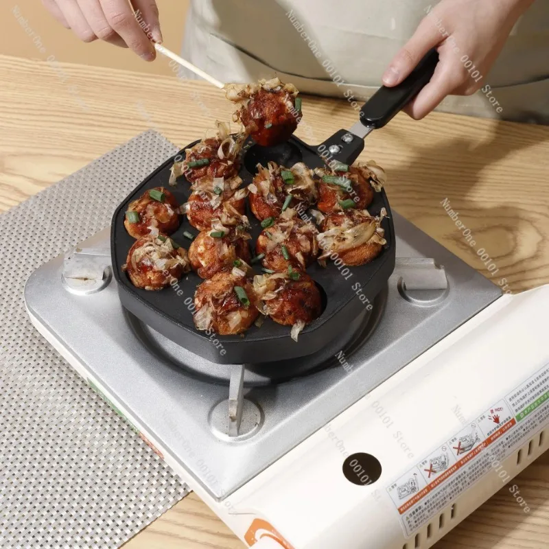 Household Aluminum Takoyaki Pan Uncoated Non Stick Baking Tray for Octopus Ball Maker Kitchen Cookware