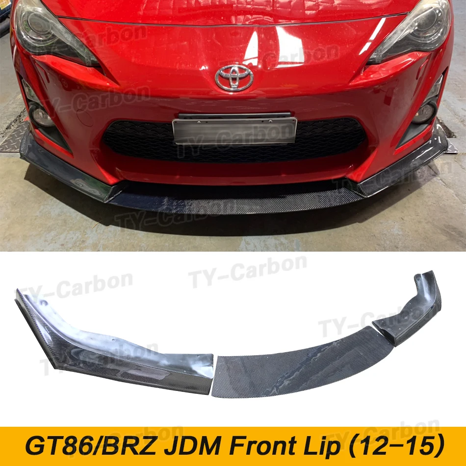 Front Bumper Lip Splitters Chin Splitters Canards for Toyota GT86 BRZ JDM Style 2012-2015 Carbon Fiber Front Lip Spoiler FRP