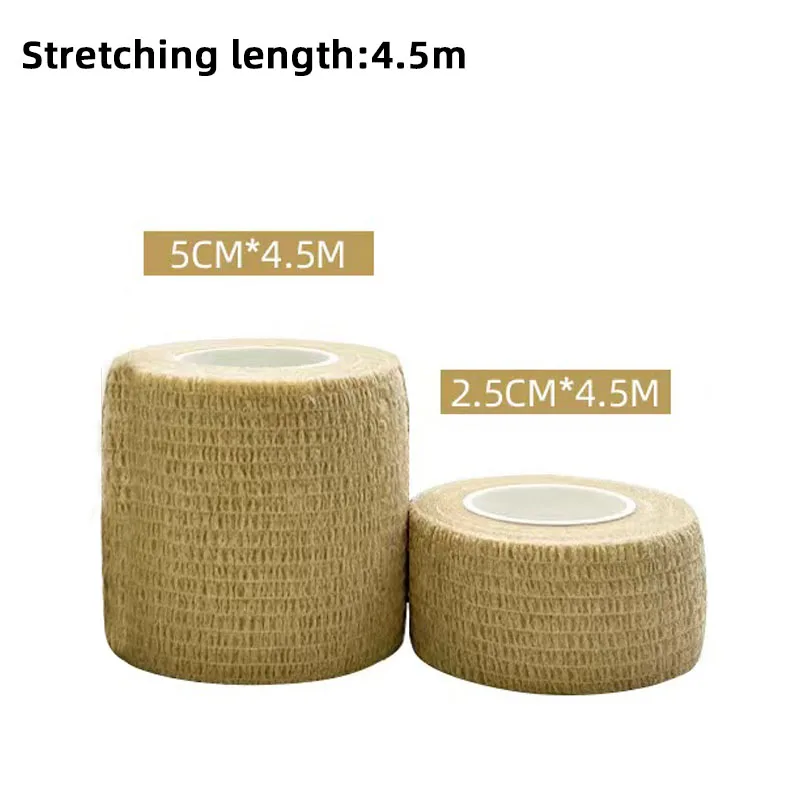 2.5/5cm*4.5m Self Adhesiv Disposable Elastic Bandages for Handle Tube Tightening Gauze Tape First Aid Tool Tattoo Accessories