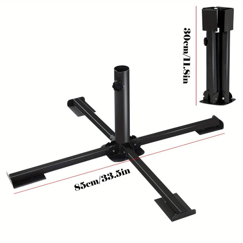 Sturdy Portable Foldable Christmas Tree Stand Telescopic Cross-Folding Umbrella/Camping Tent Mount Tree Holder