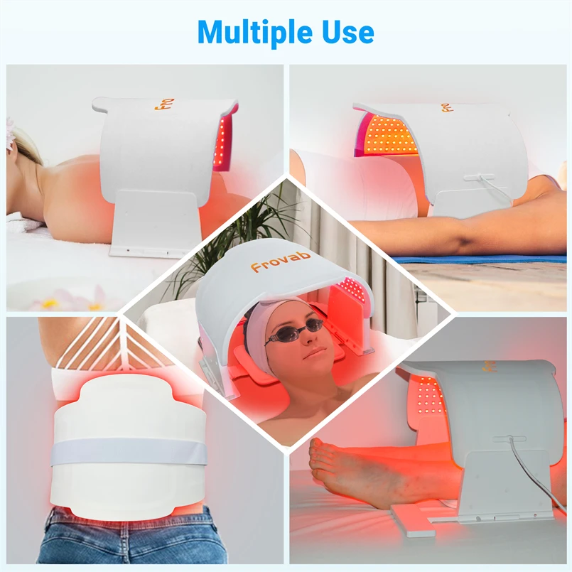 Silicone LED fototerapia rosto e pescoço máscara, grânulos de LED, Acne terapia, rugas e manchas escuras, dispositivos de beleza