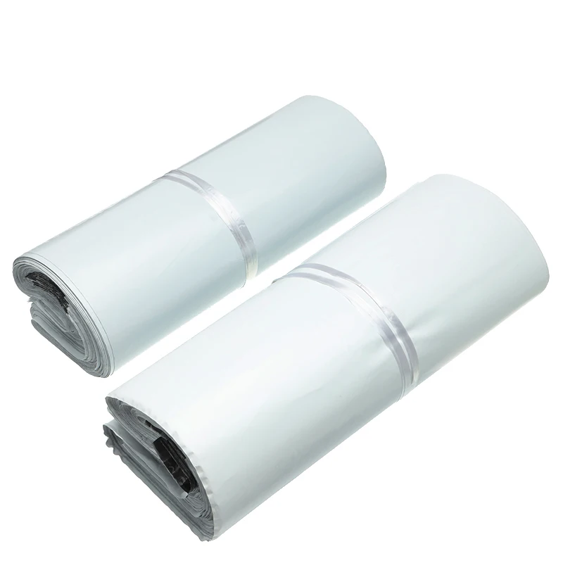 أكياس ساعي لاصقة ذاتية اللصق ، حقائب مغلف محمولة ، حقائب بريدية ، بنفسجي وأبيض ، مبيعات التخليص ، 100 قطعة/الوحدة