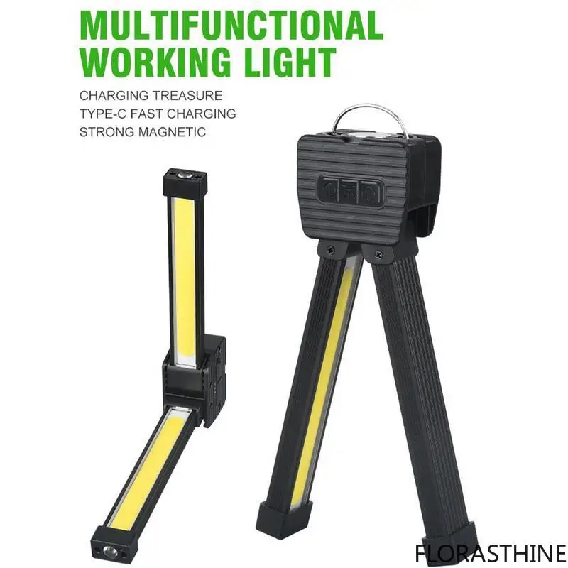 Gym Lamp for Posing, 7th Gear Dimming, Portable Magnet Flashlight LED with Hanging Hook, Handheld USB Rechargeable Worklight