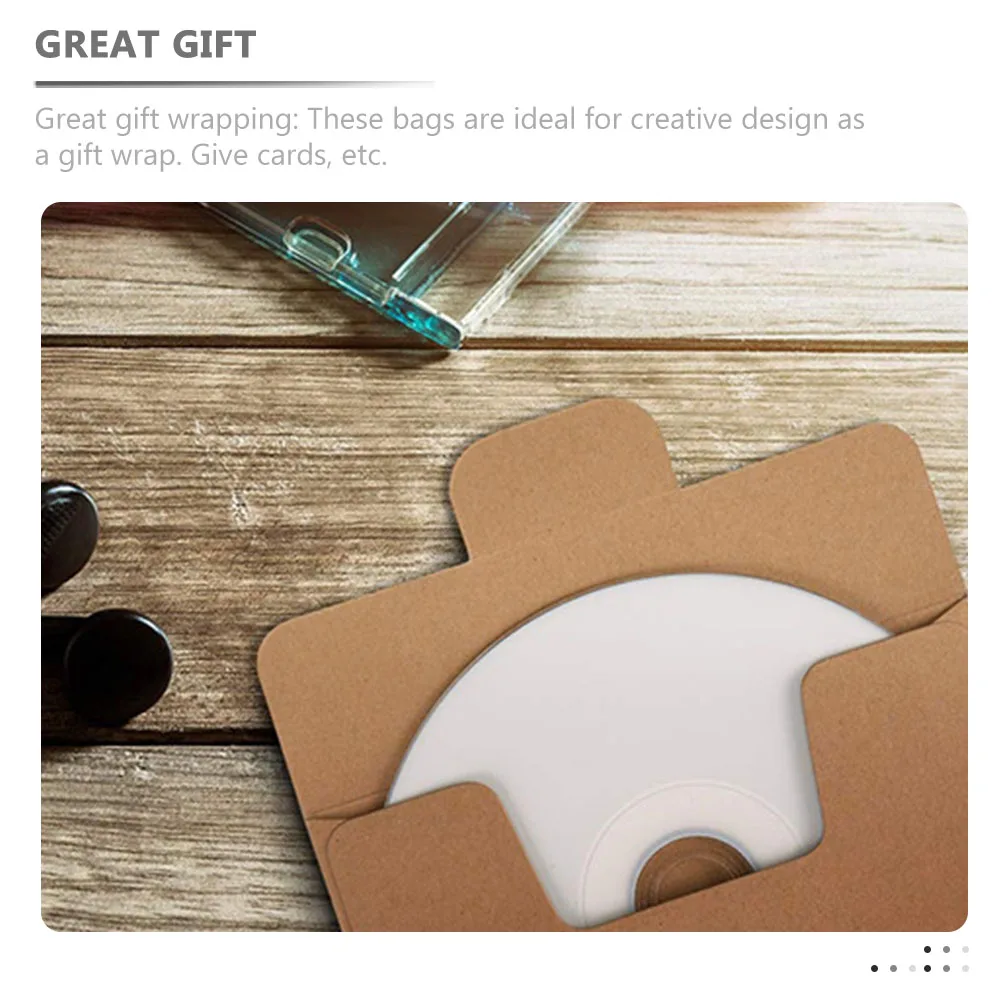

50pcs Kraft CD Bag Brown Envelope Pouches File Card Gift Cd Brown Paper Bag Eco Multi Packaging Bags Small Cases