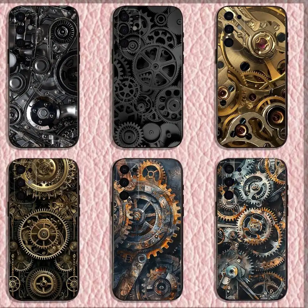 

Steampunk Gear Mechanical Phone Case For Samsung S25,S24,S21,S22,S23,S30,Ultra,S20,Plus,Fe,Lite,Note,10,9,5G Black Cover
