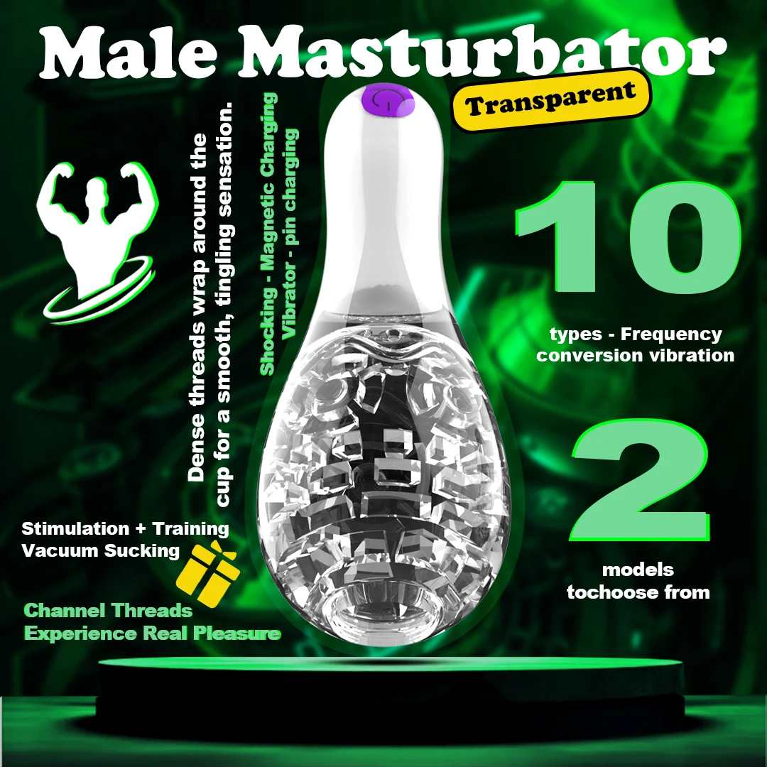 10 Speeds Masturbator Cup Penis Massage Vibrator Automatic Male Penis Massage Glans Stimulate Delay Trainer Sex Toys for Man