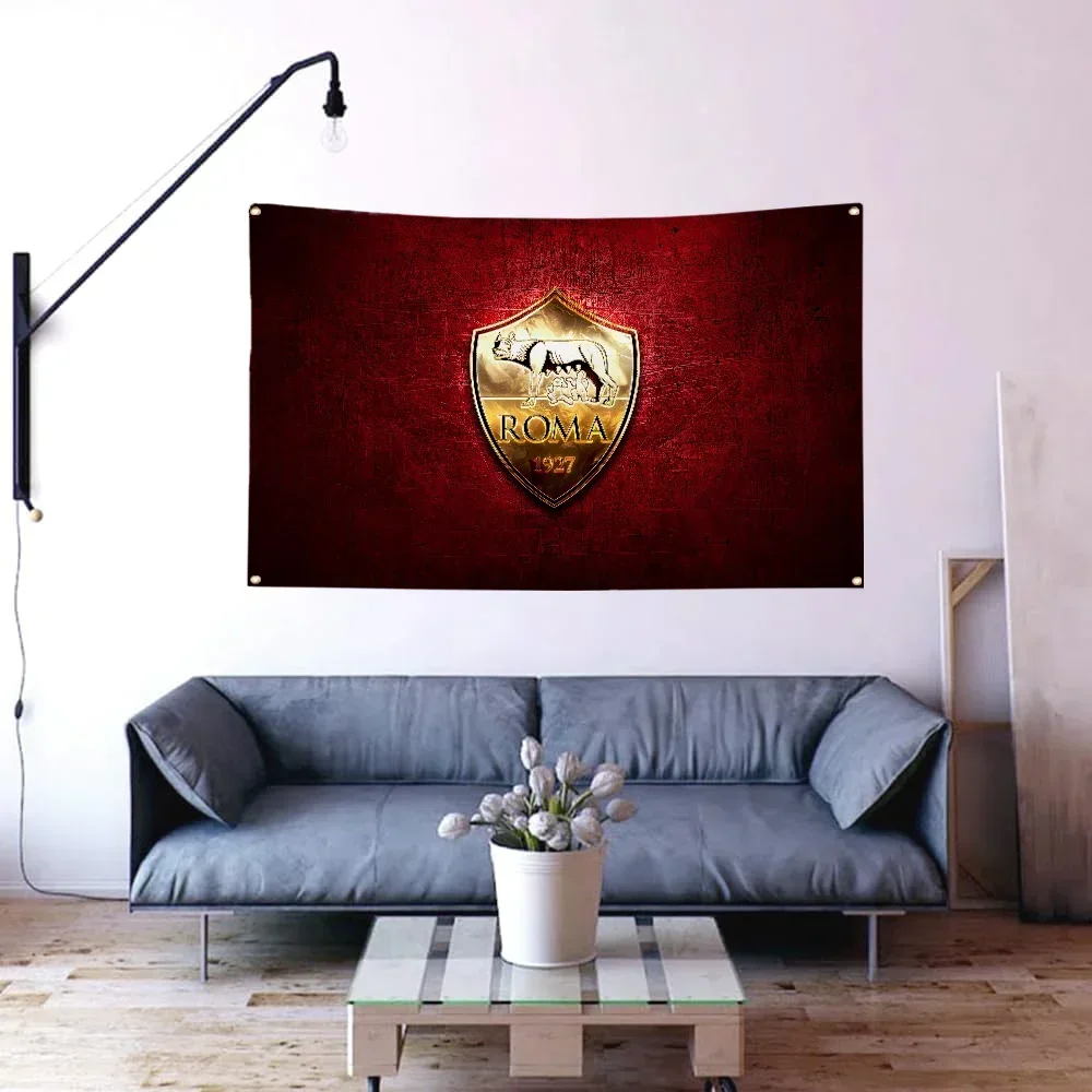 Pride Flag AS Roma Funny Flags for Rooms Home Decor Home & Garden Workshop Flags and Banners Penetration Cute Room Decor Outdoor