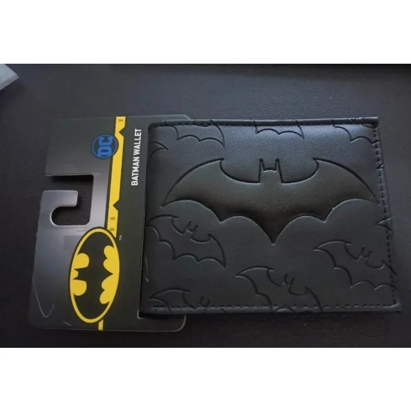 Cartera de Cuero PU con Diseño de Batman, Figura de Anime, Superhéroe, para Estudiantes, Hombres y Mujeres, Tarjetero Corto, Portátil, Regalos de Cumpleaños