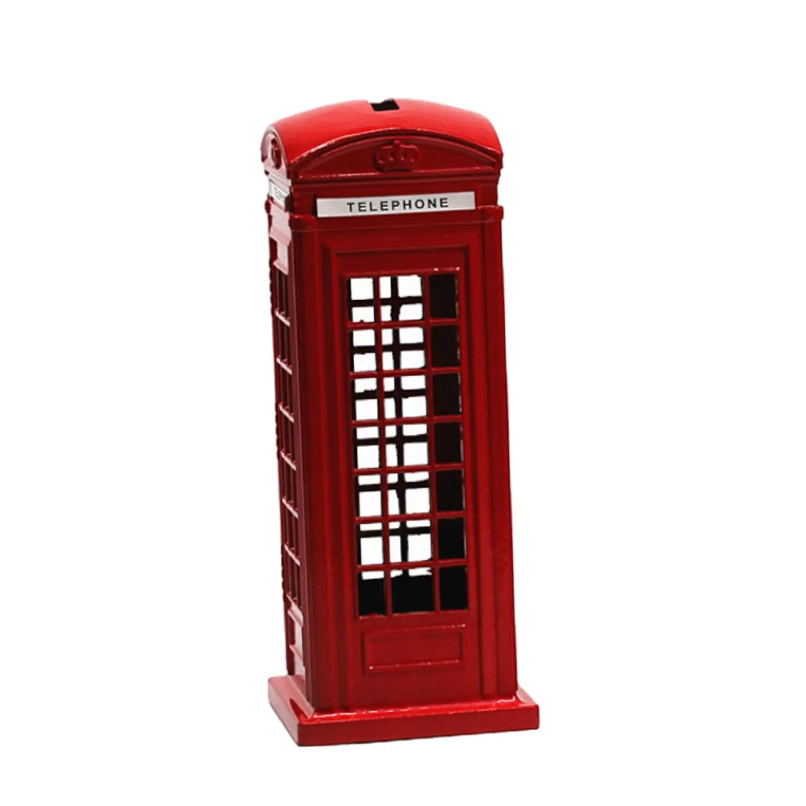 Metal Piggy Bank Telephone Booth Design Old Money Decorations Home Decor Figurine for Party Gift Living Room