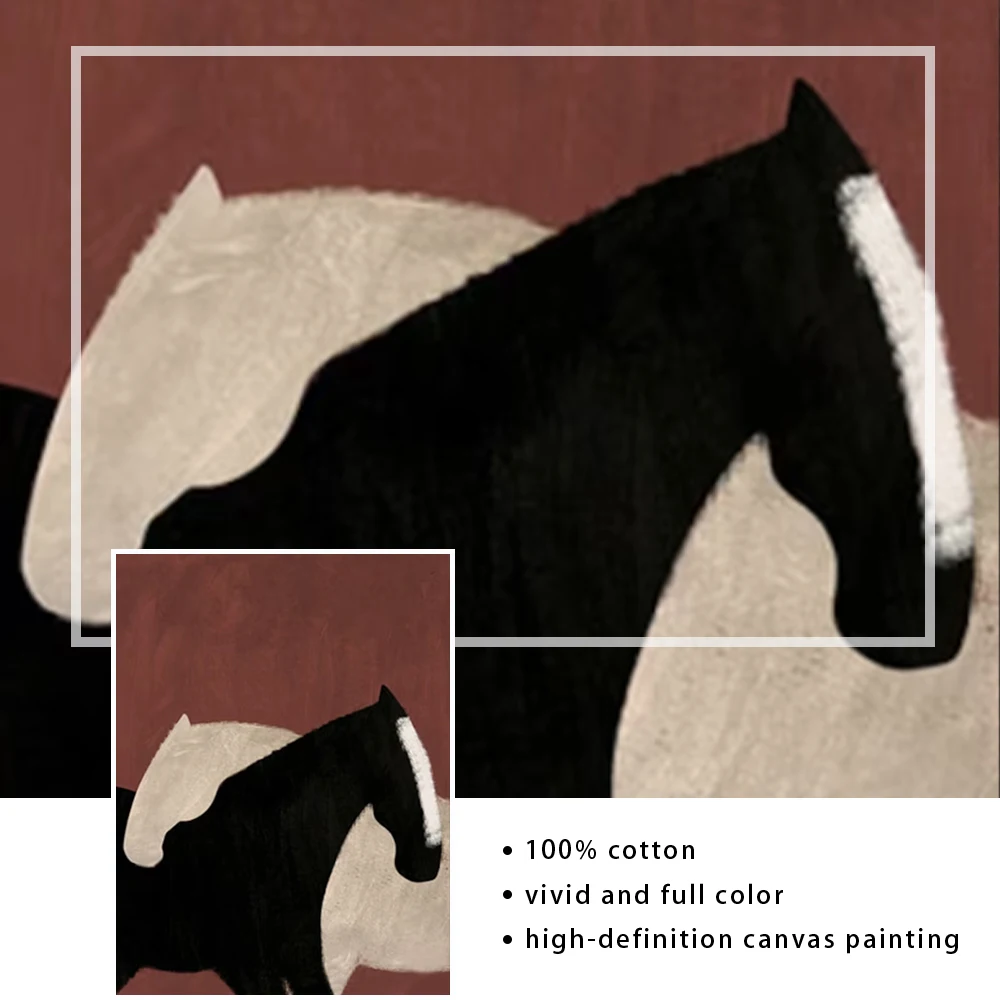 Abstract Horse Canvas Painting Wall Art Animal Posters Prints For Living Room Decor Wall Pictures Cuadros