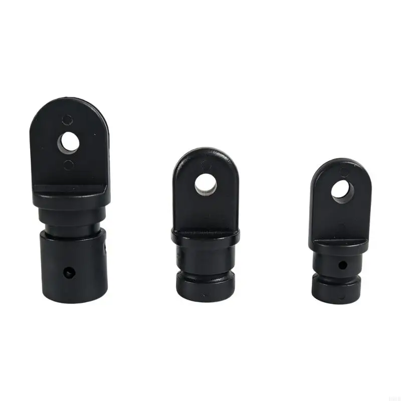 Marine Awning Hardware Fitting 4 Piece Nylon Boat Tube End Set in Black for Bimini Repair and Boat Top Maintenance H9EE