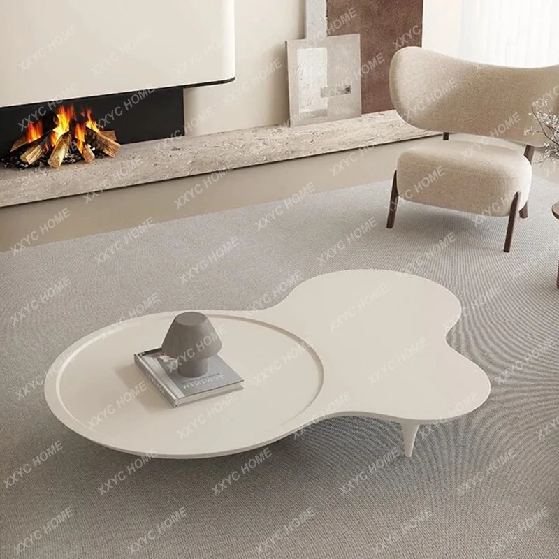 

Кофейный столик ML Sand Cream Wind Cloud: креативный дизайн, нестандартная форма, для гостиной, домашний.