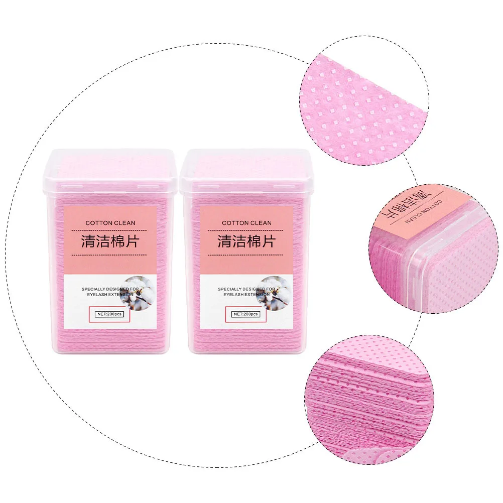 400 stuks wimperlijmwissers premium lijmfles reinigingspads glad veilig huidvriendelijk draagbaar voor salonreizen roze