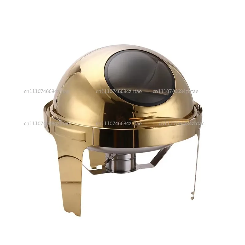 Lux-ury Round 6L Stainless Steel Buffet Servers Collection Multi-Style OEM Solutions Private Label Wholesale Chafing Dish