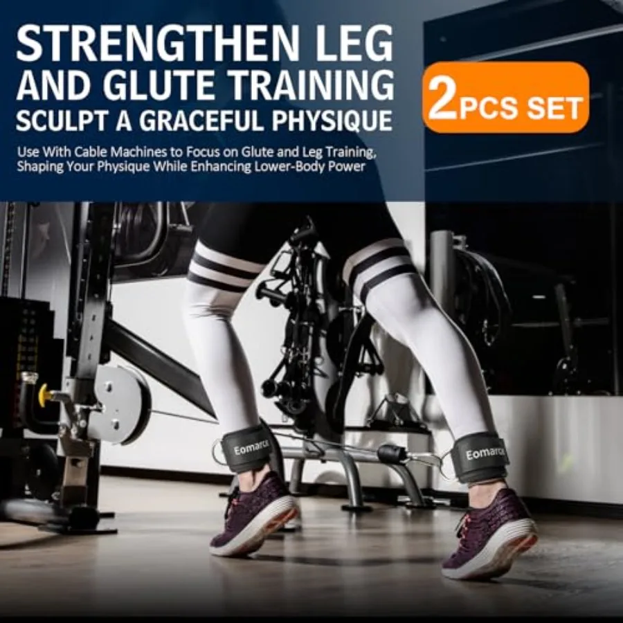 2 STUKS Set Premium Kabel Kick Back Enkelbandjes voor Kabelmachines Vrouwen en Mannen Glute Kickback Enkelbandje voor Workout Enkel Cuf