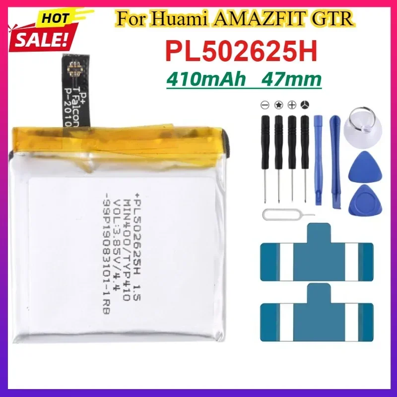 410mAh PL502625H Ersatzakku für Amazfit GTR 47mm Smartwatch - Hochleistungs-Li-Ionen-Akku + Kostenlose Reparaturwerkzeuge