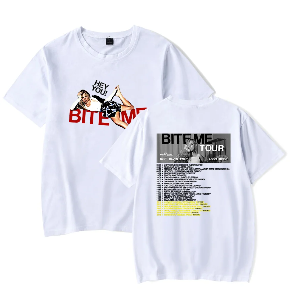 Reneé Rapp 2026 BITE ME TOUR Merch Tshirt Cool Print Tops for Men and Women Streetwear