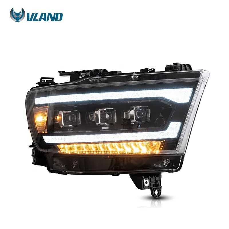 

VLAND Factory LED Headlights Assembly 2019 2020 2021 With Sequential Turn Signal Front Lamp for Dodge Ram 1500 Head Lights