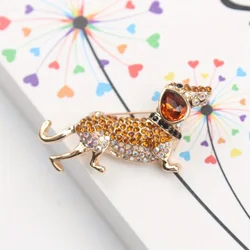 Zodiac Dog Creative Fashion Full of Rhinrhinaute Animal Cute Pet Dachshund Dog Brooch