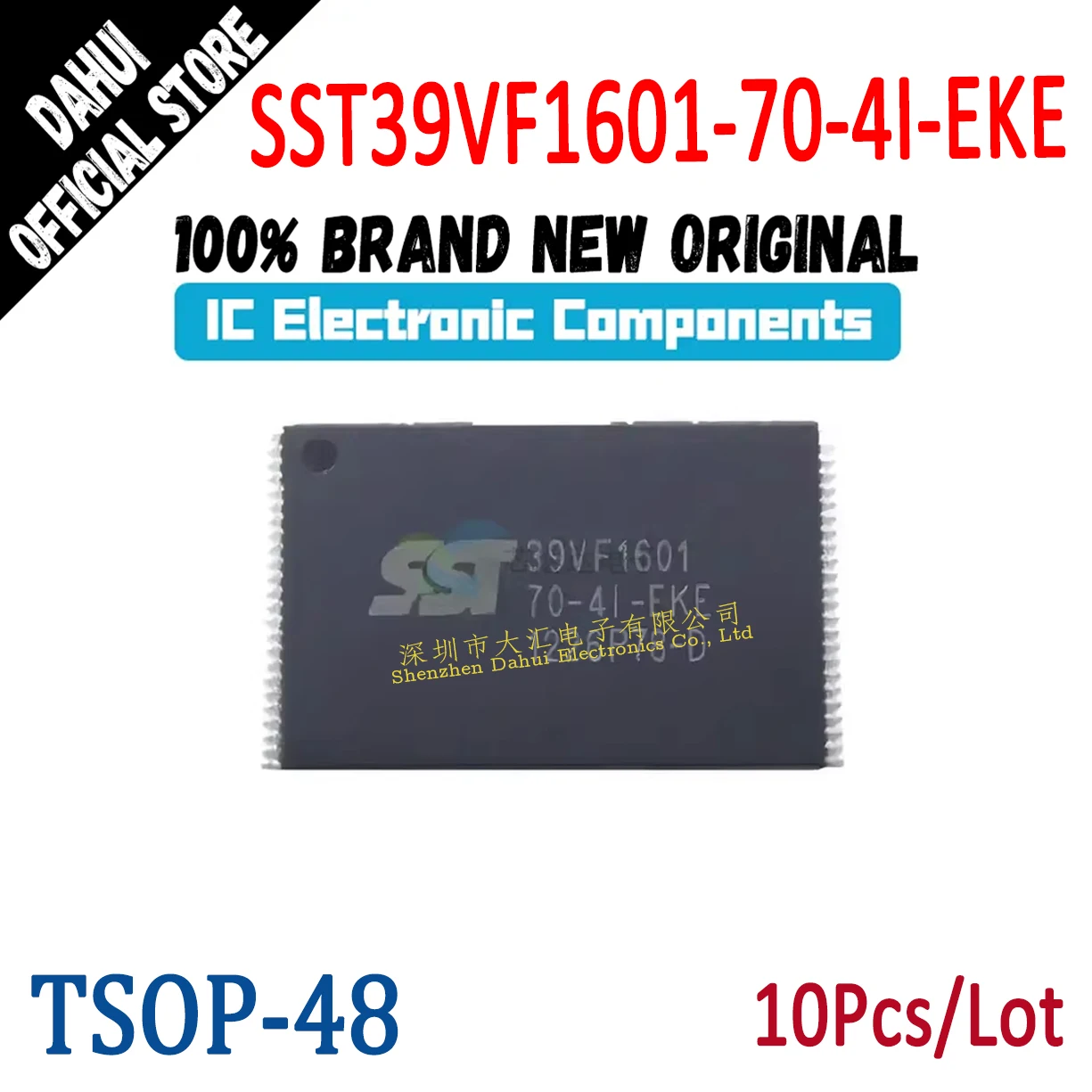 

10Pcs SST39VF1601-70-4I-EKE TSOP-48 memory brand new original