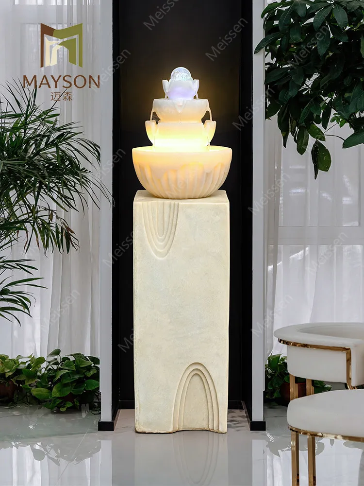 Creative and simple imitation marble desktop running water ornament living room, entrance circulating water jewelry decoration