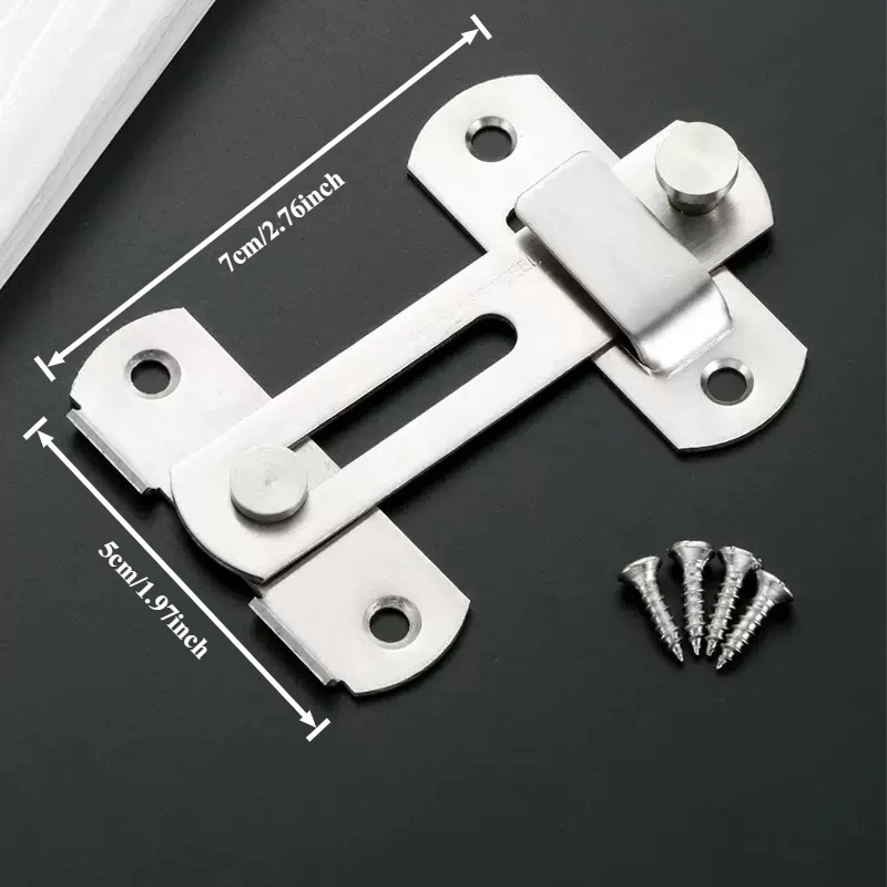 High Quality Stainless Steel Door Latch, Anti-Theft Door Latch Buckle, Wardrobe, Barn Door, Window Hardware Lock Accessories