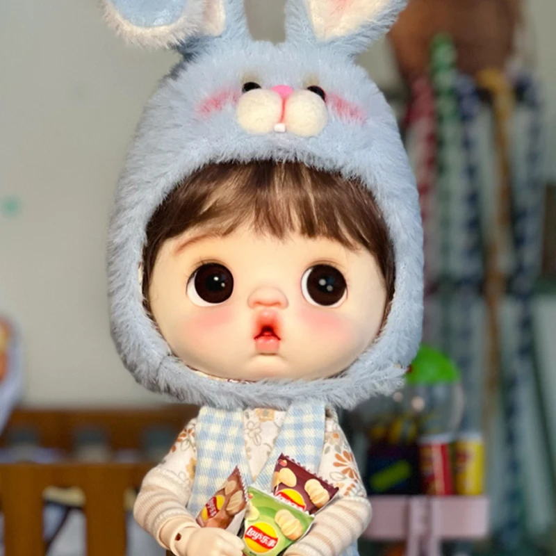 In stock 1/6 Huhu koki head with body ob24 blythe baby fish didi dada rein cut dolls for boys girls makeup Free shipping