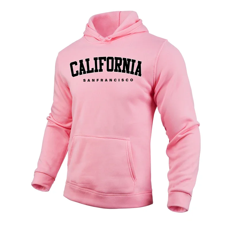 كاليفورنيا الأزياء هوديي للرجال الحضرية عارضة مقنعين طويلة الأكمام البلوز الذكور كل موسم الرياضة اليومية البلوز ملابس رجالية