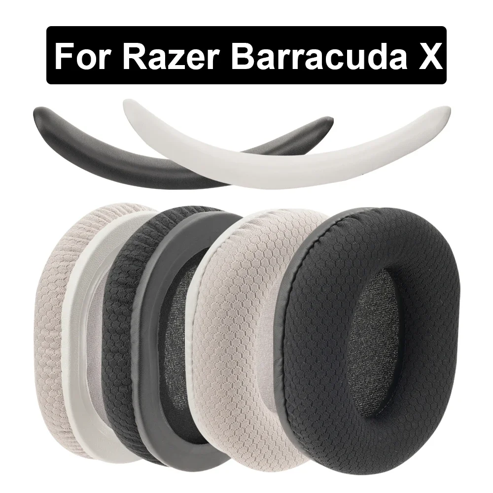 Replacement Earpads Suitable For Razer BarracudaX Headphone Replacement Headset Ear Pad PU Leather Sponge Foam