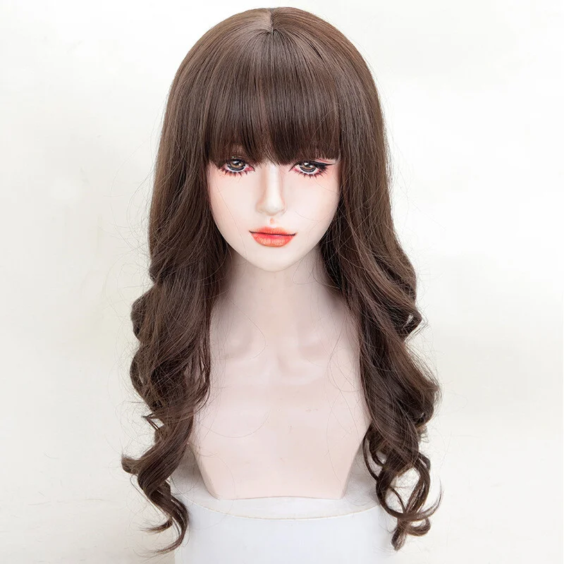

Ladies Brown Wig Women's Wig Long Curly Hair Wave Wig Full Hair Wigs