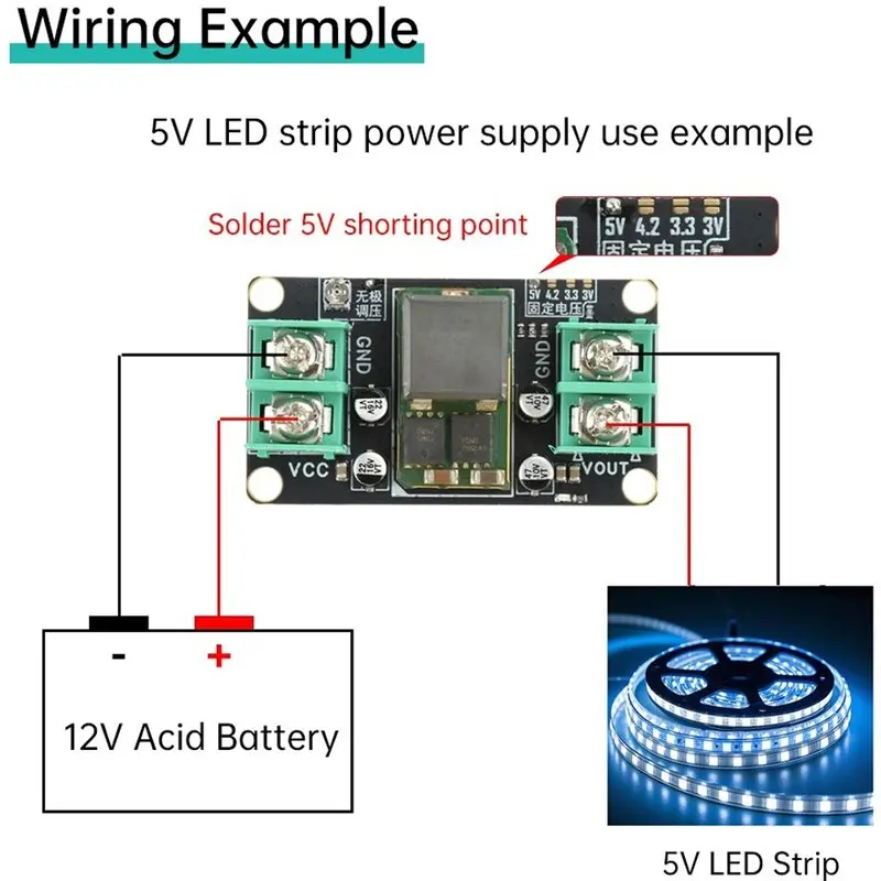 DTA4-DC-DC Boost-Buck Converter Step-Down Power Supply Module 20A High Power Voltage Regulator DC 9-14V Wide Voltage Input B