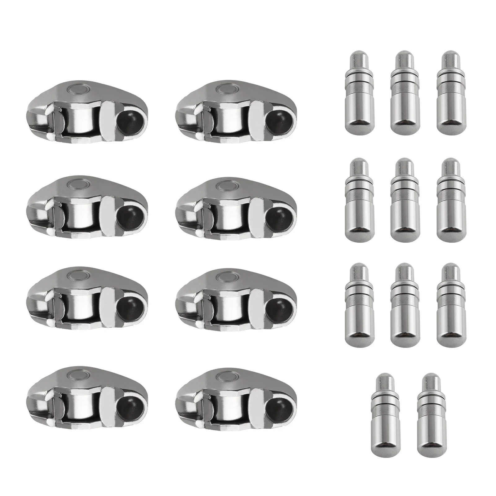 8pcs Rocker Arms & Valve Lifters Kit for Buick Cadillac Chevy GMC Saab 12565203