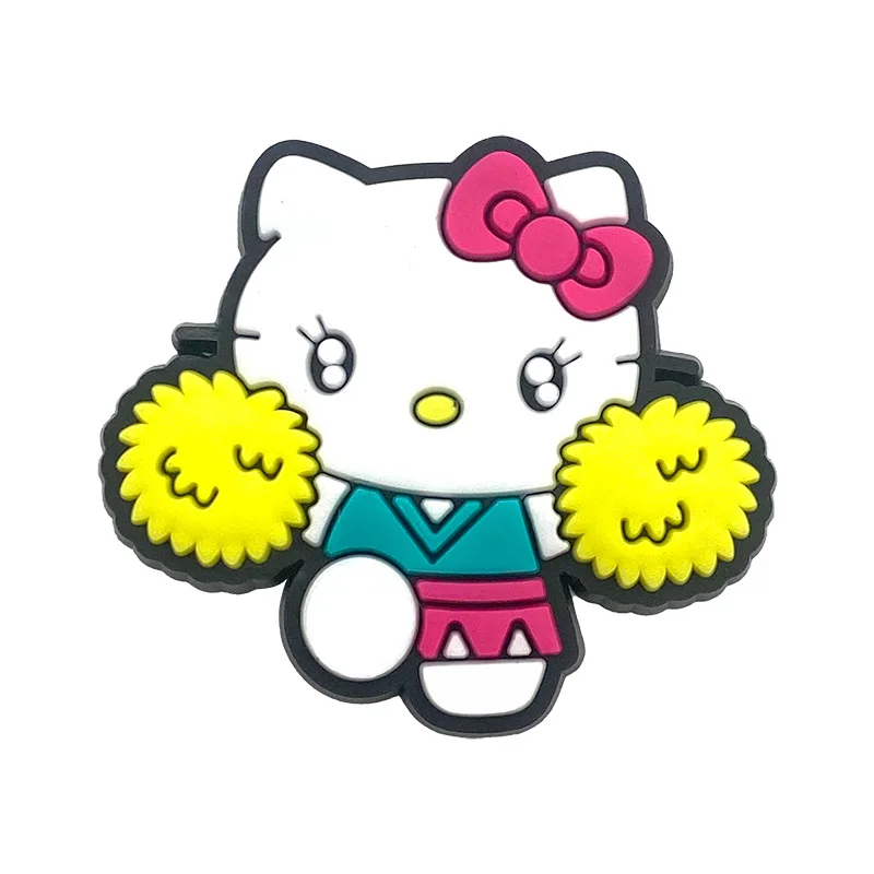 10/35Pcs Anime Hello Kitty Set Cute KT Cat Series DIY Shoe Charm Garden Accessories Buckle Fit Clogs Sandals Pin Decorate Gift
