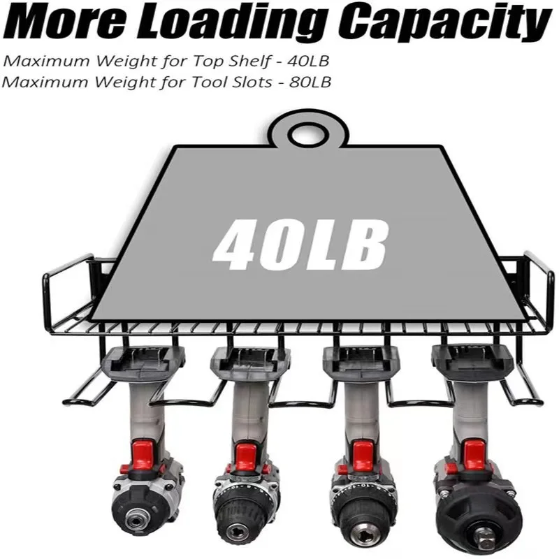 Hand Power Tool Organizer Rack Wall Floating Tool Shelf Cabinet Electric Drill Holder Heavy Storage Rack Workshop Furniture