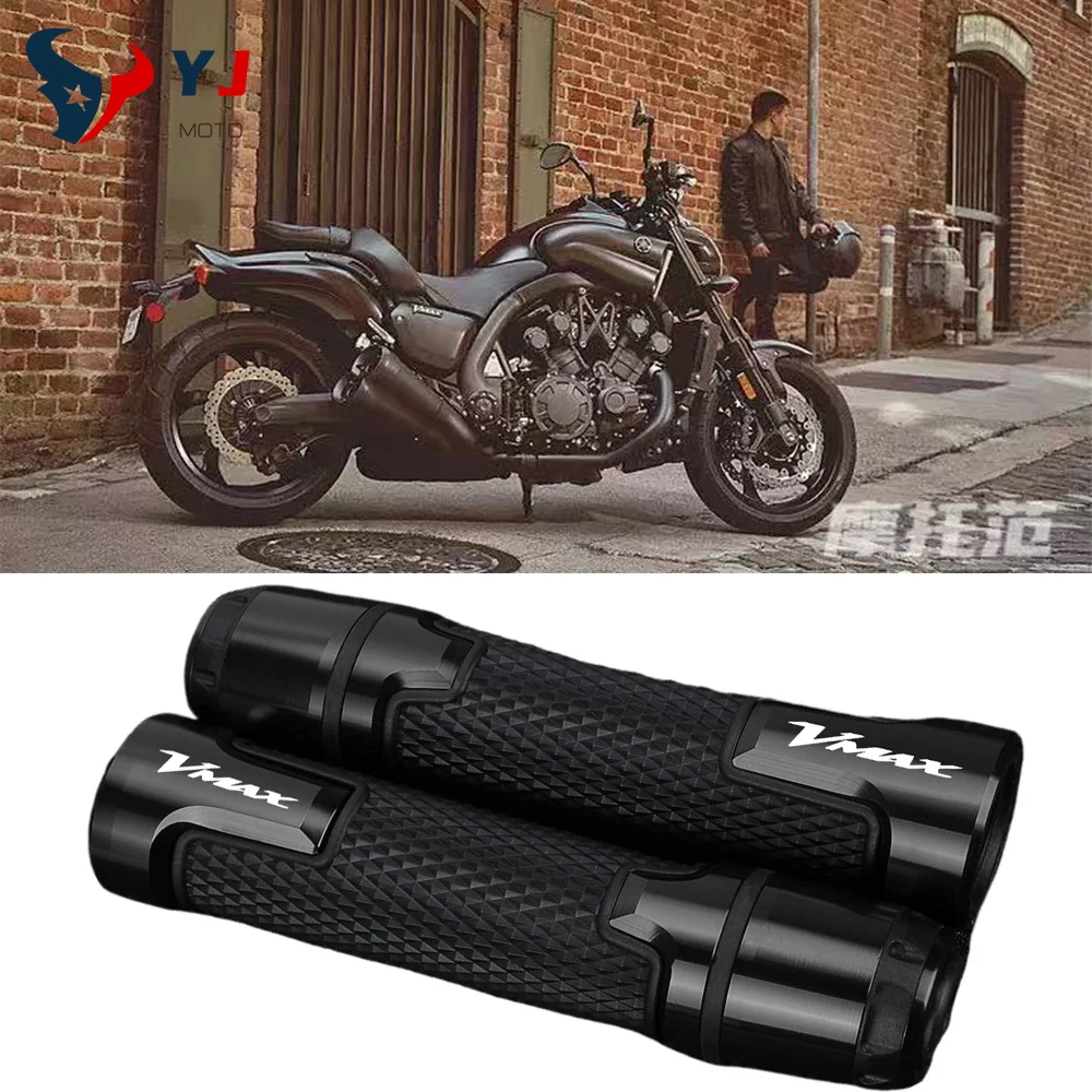 

For YAMAHA V-MAX VMAX 2009-2020 2024 2025 2026 Motorcycle Aluminum 7/8" 22MM Non Slip Handlebar Grip Throttle CNC Hand Bar Grip